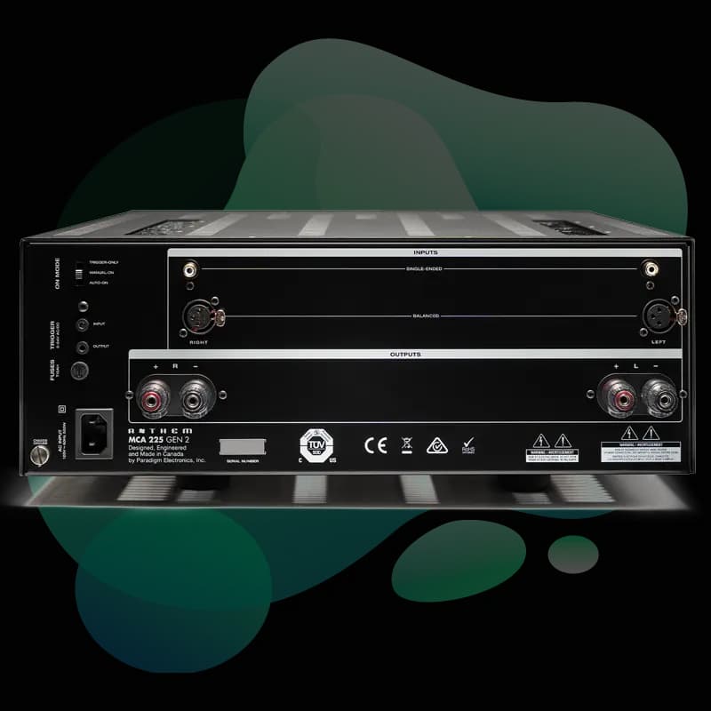 Anthem MCA 225 Gen 2 rear panel view