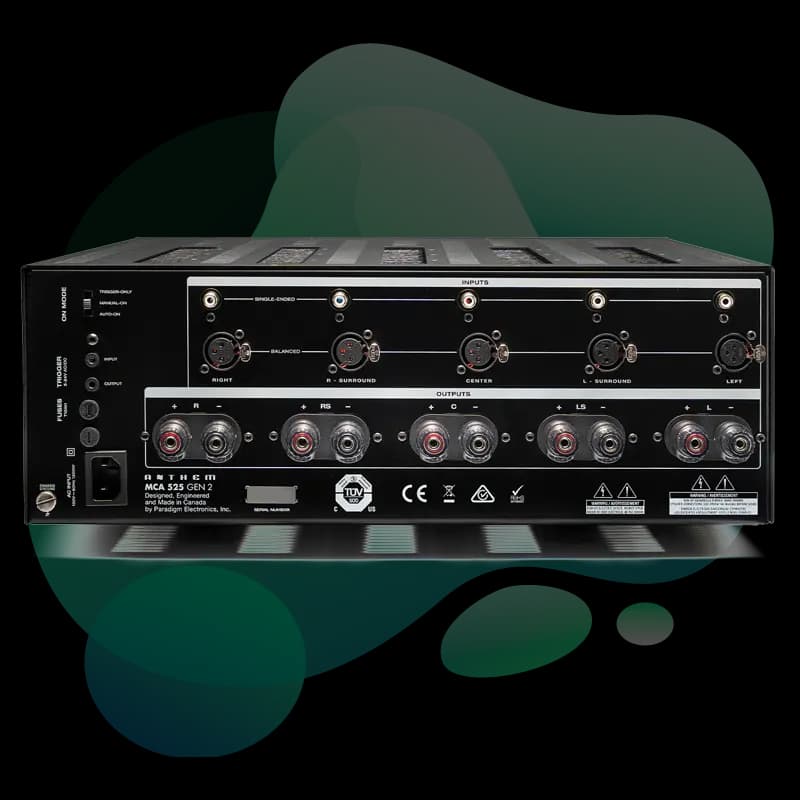 Anthem MCA 525 Gen 2 rear panel view