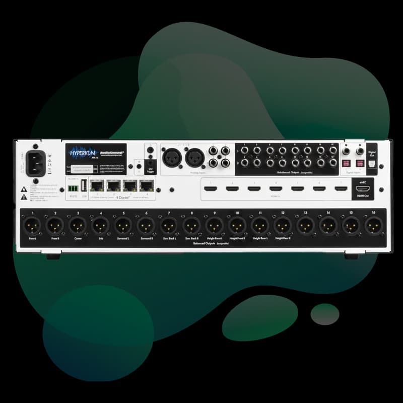 AudioControl Hyperion APR-16 rear panel and connectivity view