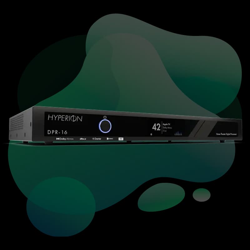 AudioControl Hyperion DPR-16 front three-quarter view