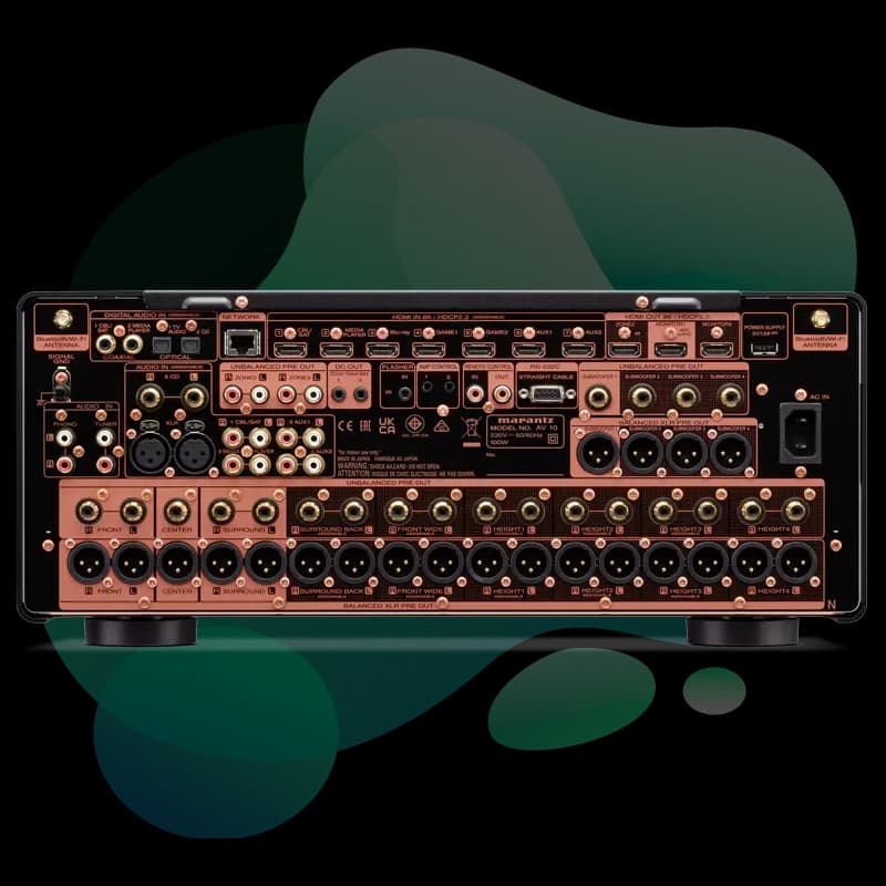 Marantz AV 10 rear panel view