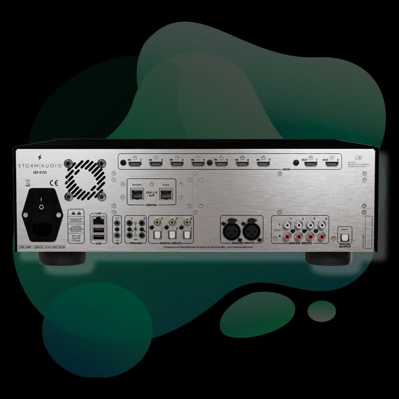 StormAudio ISP Evo rear panel view