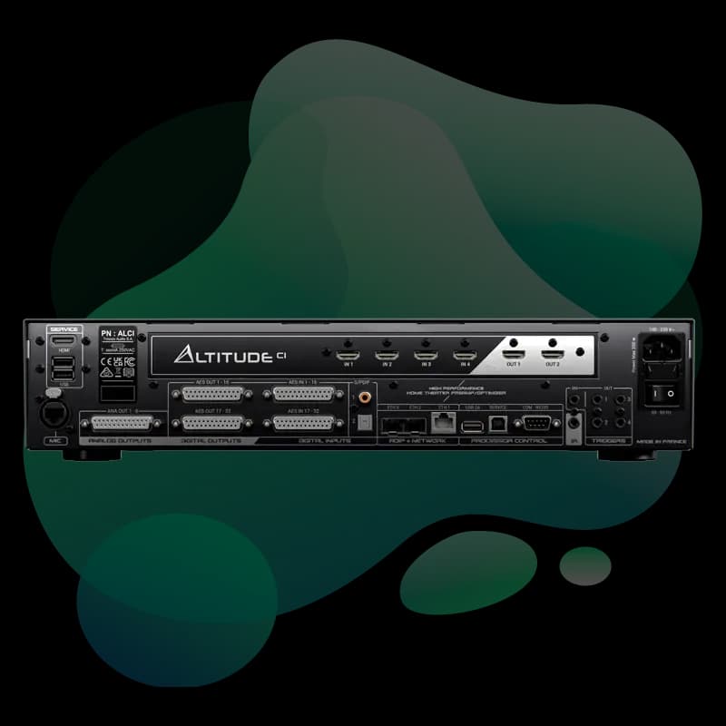 Trinnov AltitudeCI rear panel connectivity view