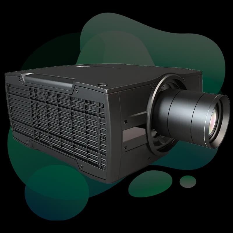 Barco Balder CinemaScope angled view showing aluminium and magnesium build quality