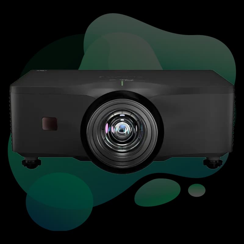 Christie Inspire 4K860-iS 1DLP laser projector front three-quarter view