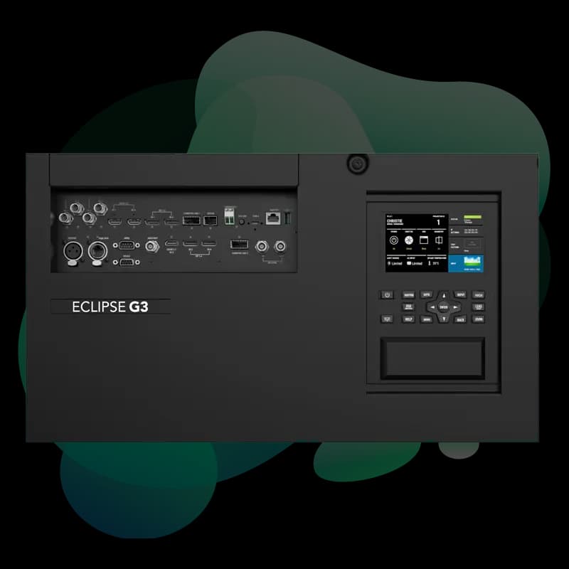 Christie Eclipse G3 rear panel and connectivity view