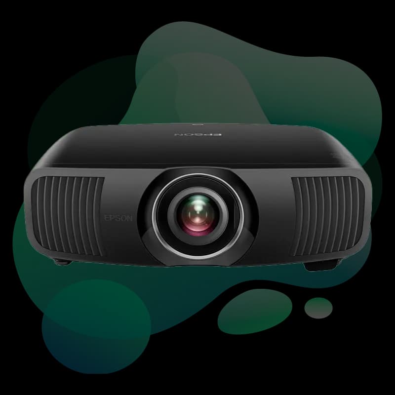 Epson EH-LS12000B side profile view showing compact 3LCD laser design