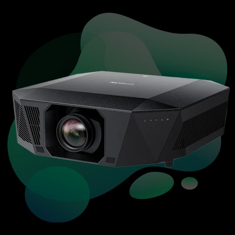 Epson EH-QL3000B premium 4K laser projector front three-quarter view