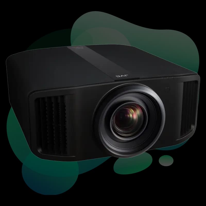 JVC DLA-NZ800 D-ILA laser projector front three-quarter view