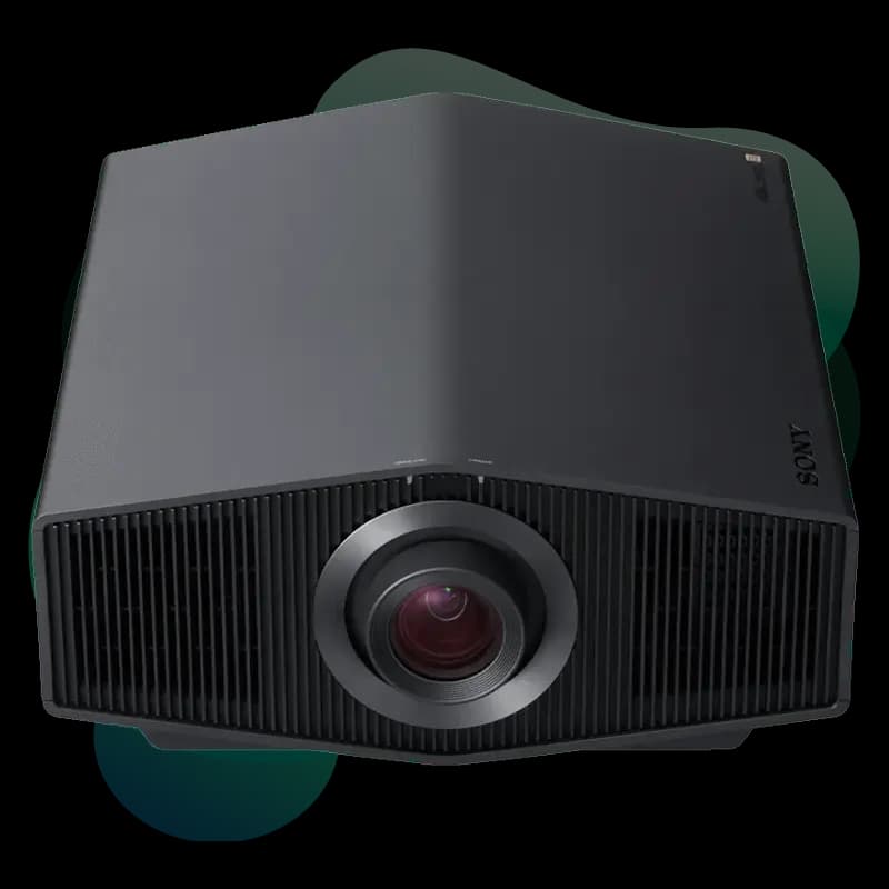 Sony VPL-XW6100ES front view showing native 4K SXRD projection lens