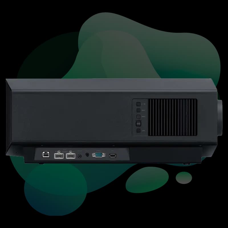 Sony VPL-XW6100ES top view showing ventilation and control layout