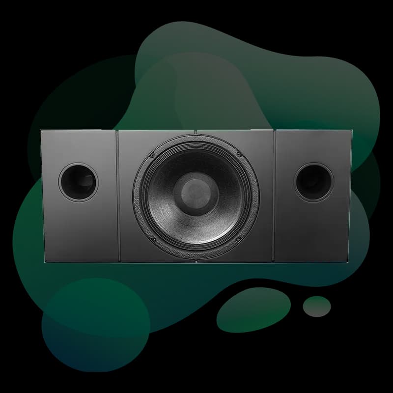 Ascendo THE10 Passive LED Phantom speaker with illumination active