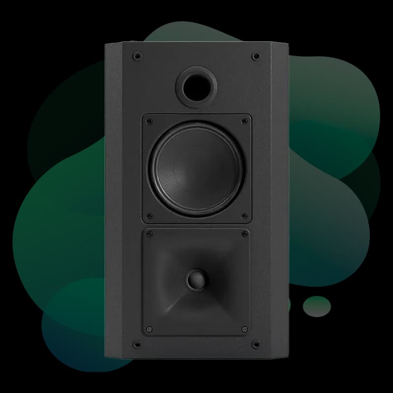 Krix Hyperphonix 45 side profile showing angled baffle