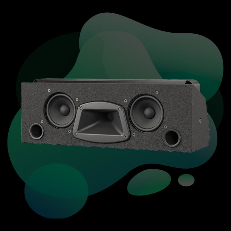 MAG Theatron CS44 ceiling surround speaker side view showing tilt