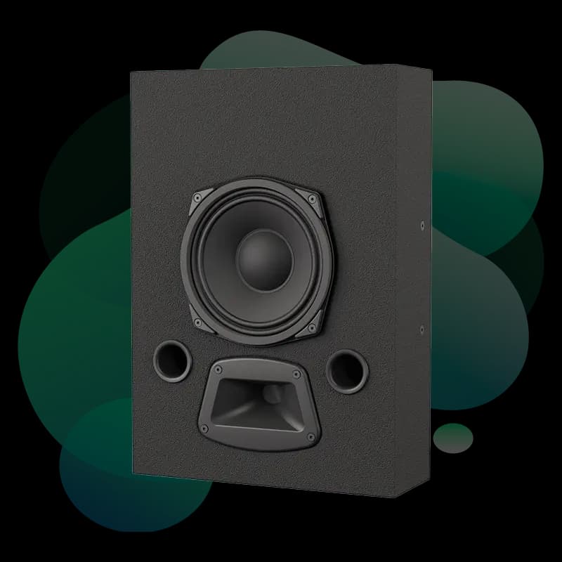 MAG Theatron S6 wall surround speaker side profile showing shallow depth
