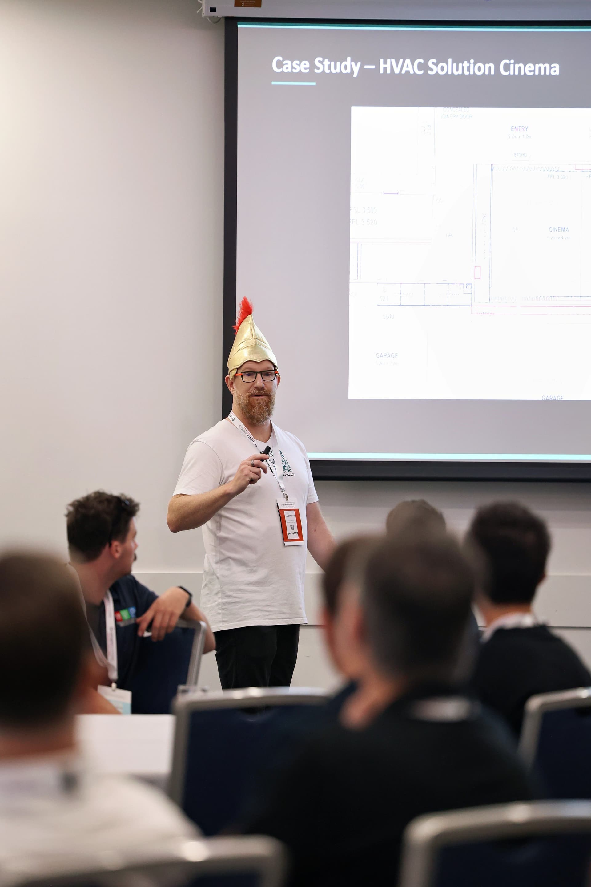 Paul McLean presenting at a CEDIA industry event