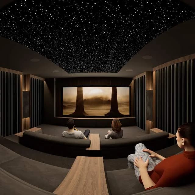 Warm and Comfortable, a Kolosseum home cinema design visualisation