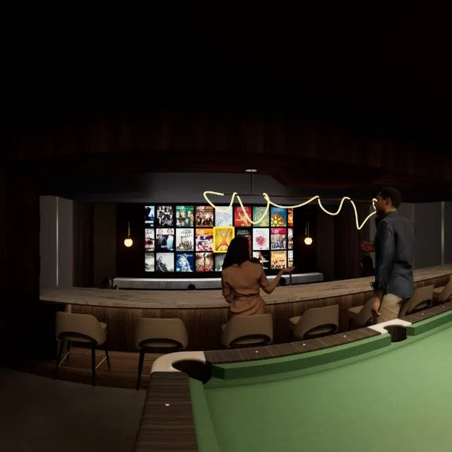 Grand Cue, a Kolosseum home cinema design visualisation