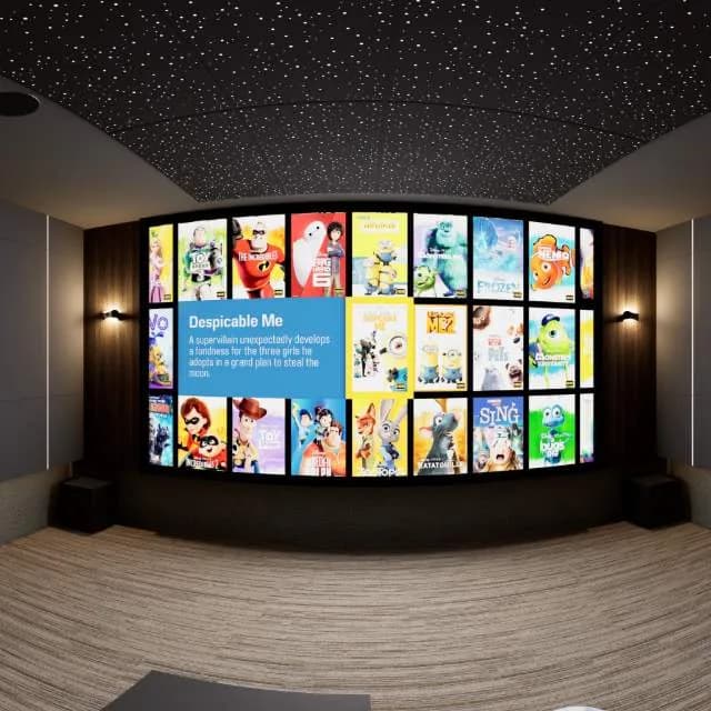 Concrete Clean, a Kolosseum home cinema design visualisation