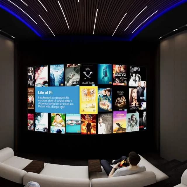 Cascading Direction, a Kolosseum home cinema design visualisation