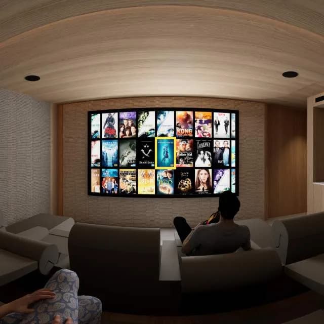 Cascading Awakening, a Kolosseum home cinema design visualisation