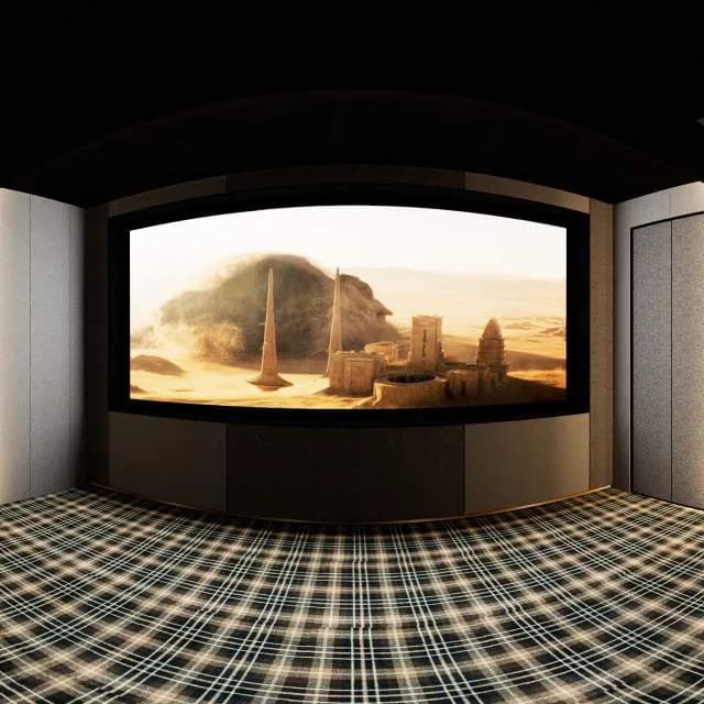 Tartan Cascades, a Kolosseum home cinema design visualisation