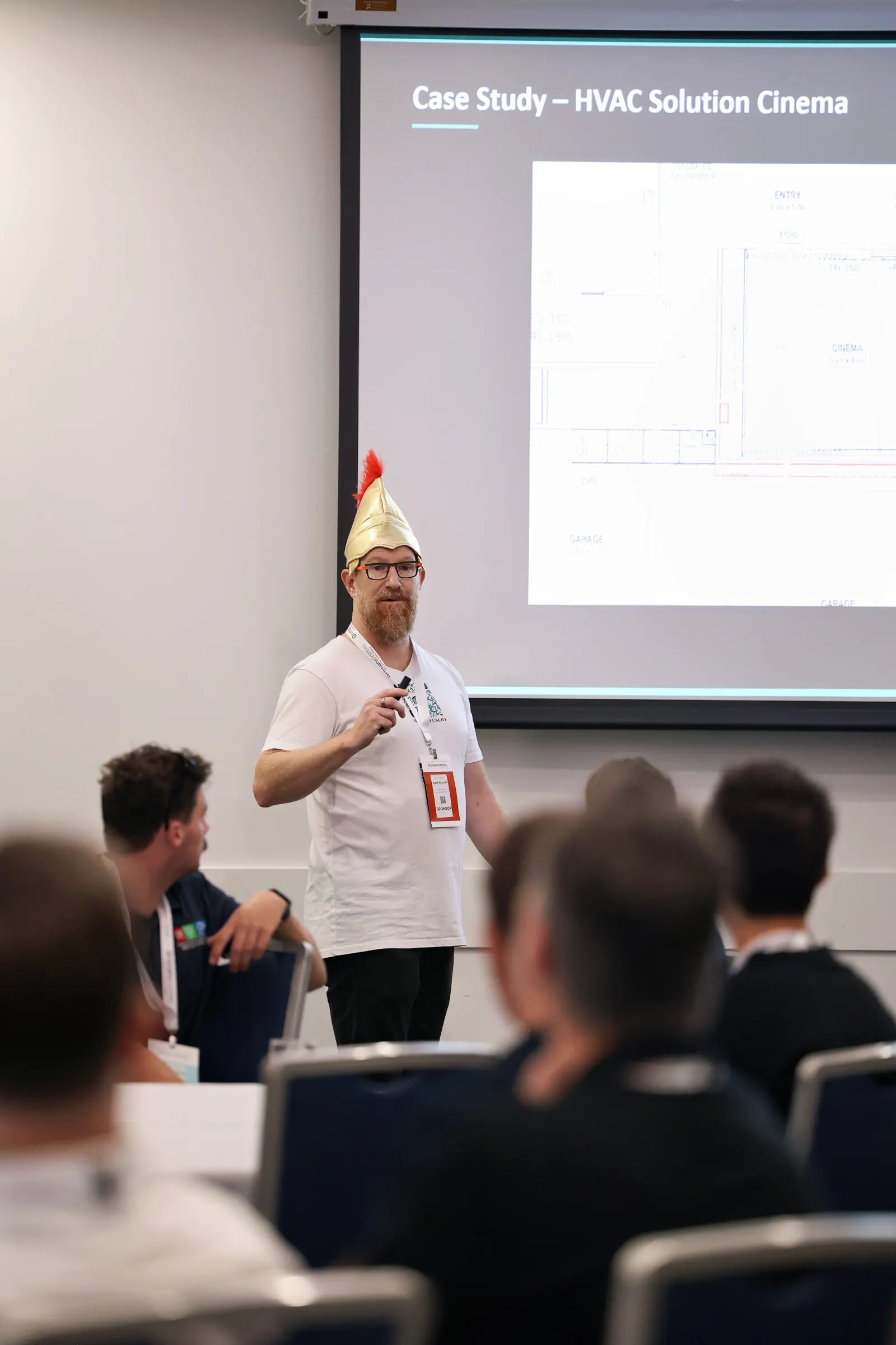 Paul McLean presenting at a CEDIA industry event