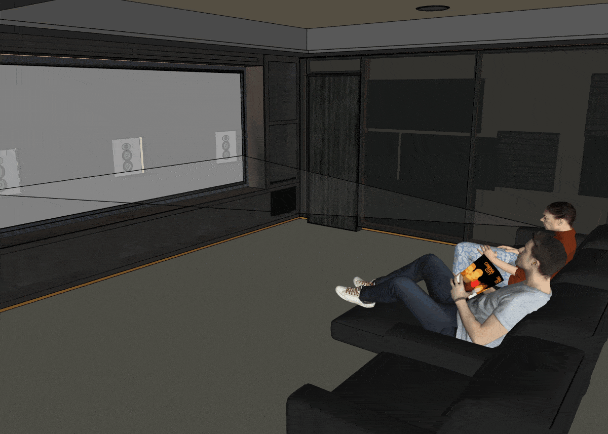 Acoustic positioning, room models speaker location