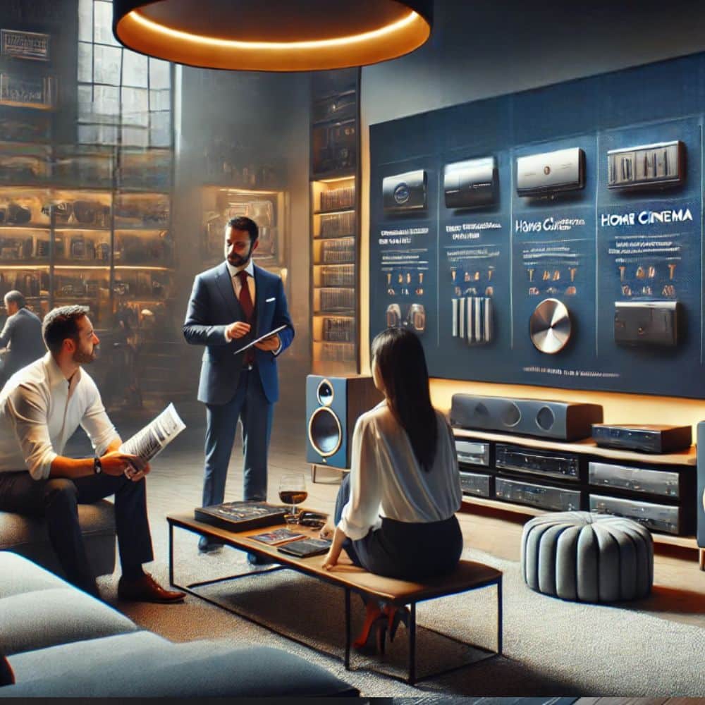 Brand agnostic impartial selection of speakers projector and electronics for home cinema